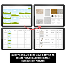 Load image into Gallery viewer, Fixtures and Finishes (FF&amp;E) Schedule (Spec Book) Template
