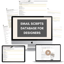 Load image into Gallery viewer, Email Scripts Database for Designers
