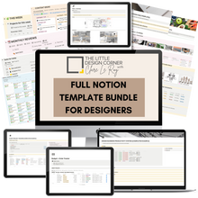 Load image into Gallery viewer, Full Notion Template Bundle for Designers

