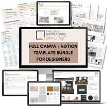 Load image into Gallery viewer, The Complete Canva and Notion Template Bundle for Designers
