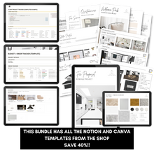 Load image into Gallery viewer, Full Canva and Notion Template Bundle
