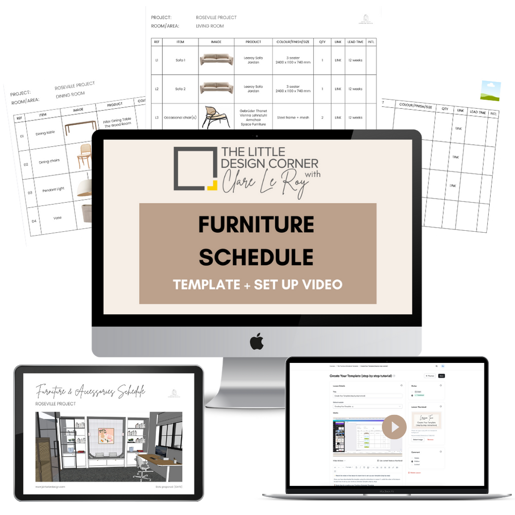 Interior Decoration (Furniture Schedule) Template