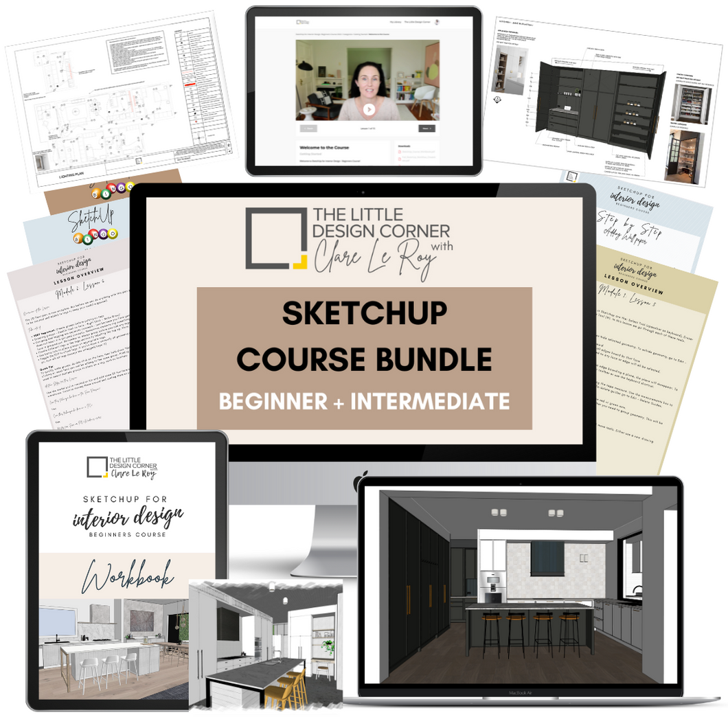 SketchUp Beginner + Intermediate Course Bundle