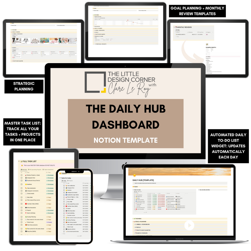 The Daily Hub Dashboard - Notion Template